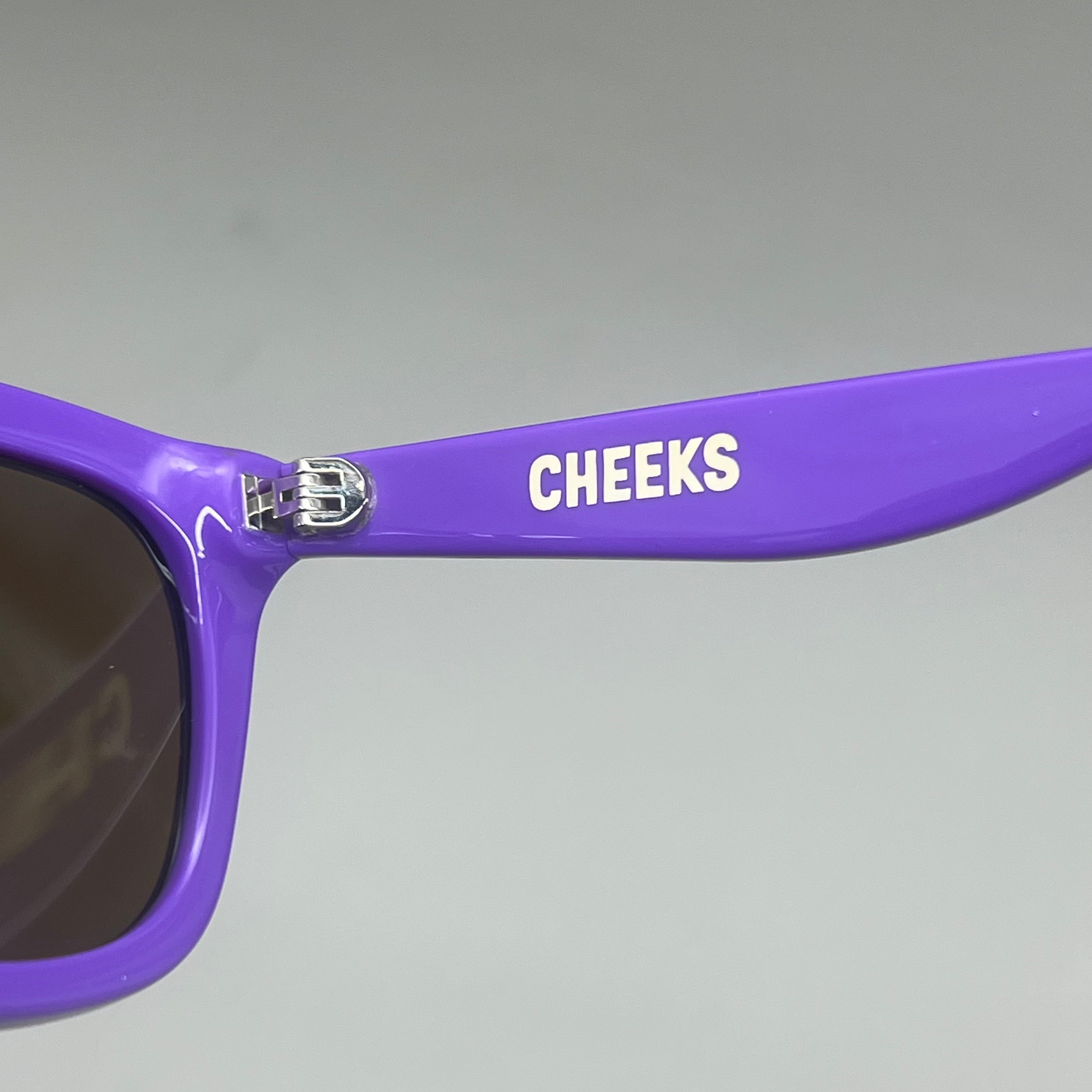 FRIDA MAE CHEEK Clemente Square Polarized Lens Sunglasses Purple SUN-SQUARE-PUR AS-IS