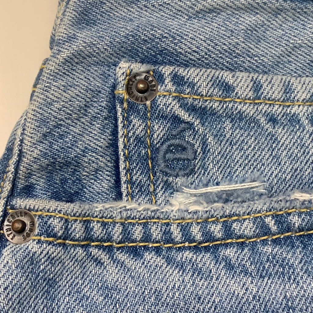 ETICA Fern High Rise Shorts Certified Organic Rip Current Size 28 EW178335