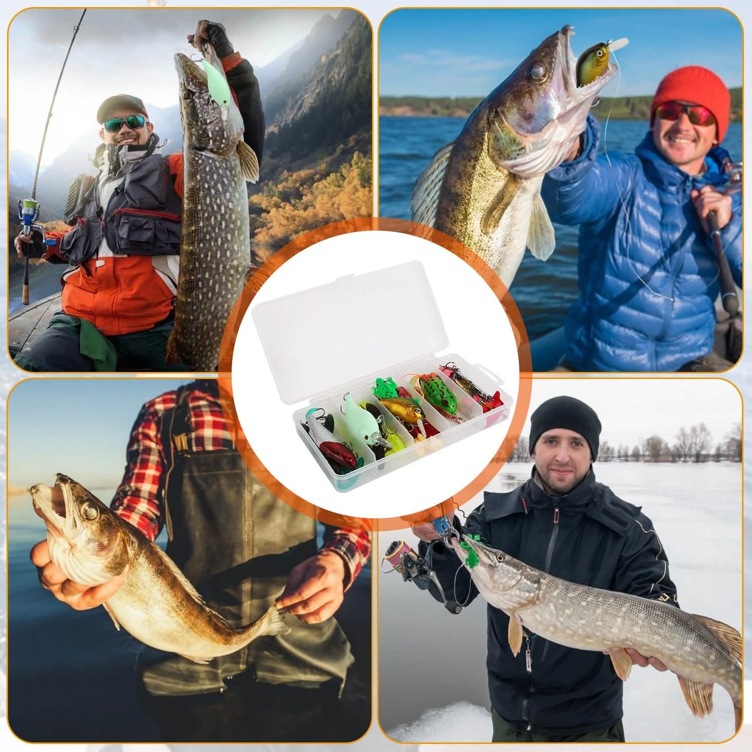 94-Piece: Fishing Lures Kit Soft Plastic Fishing Baits Set