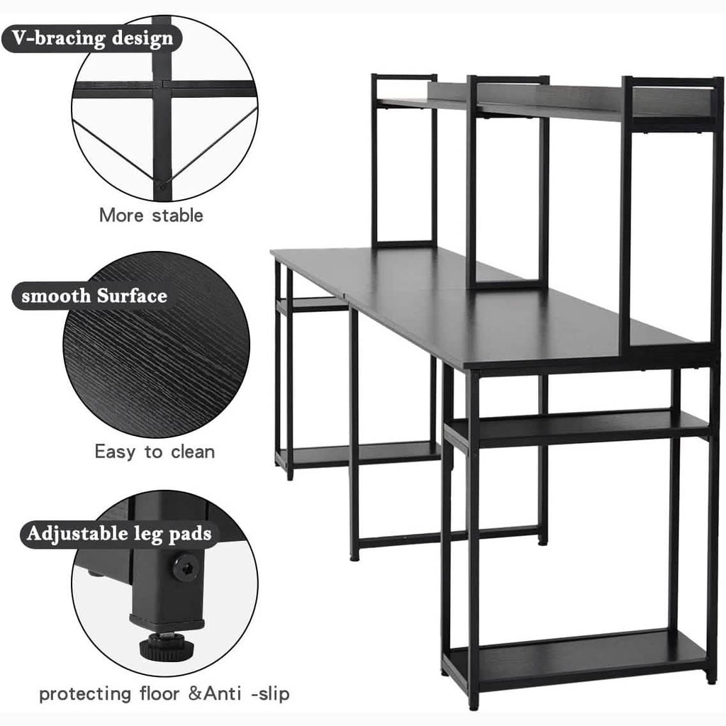94.6 Inch Modern Two Person Computer Desk