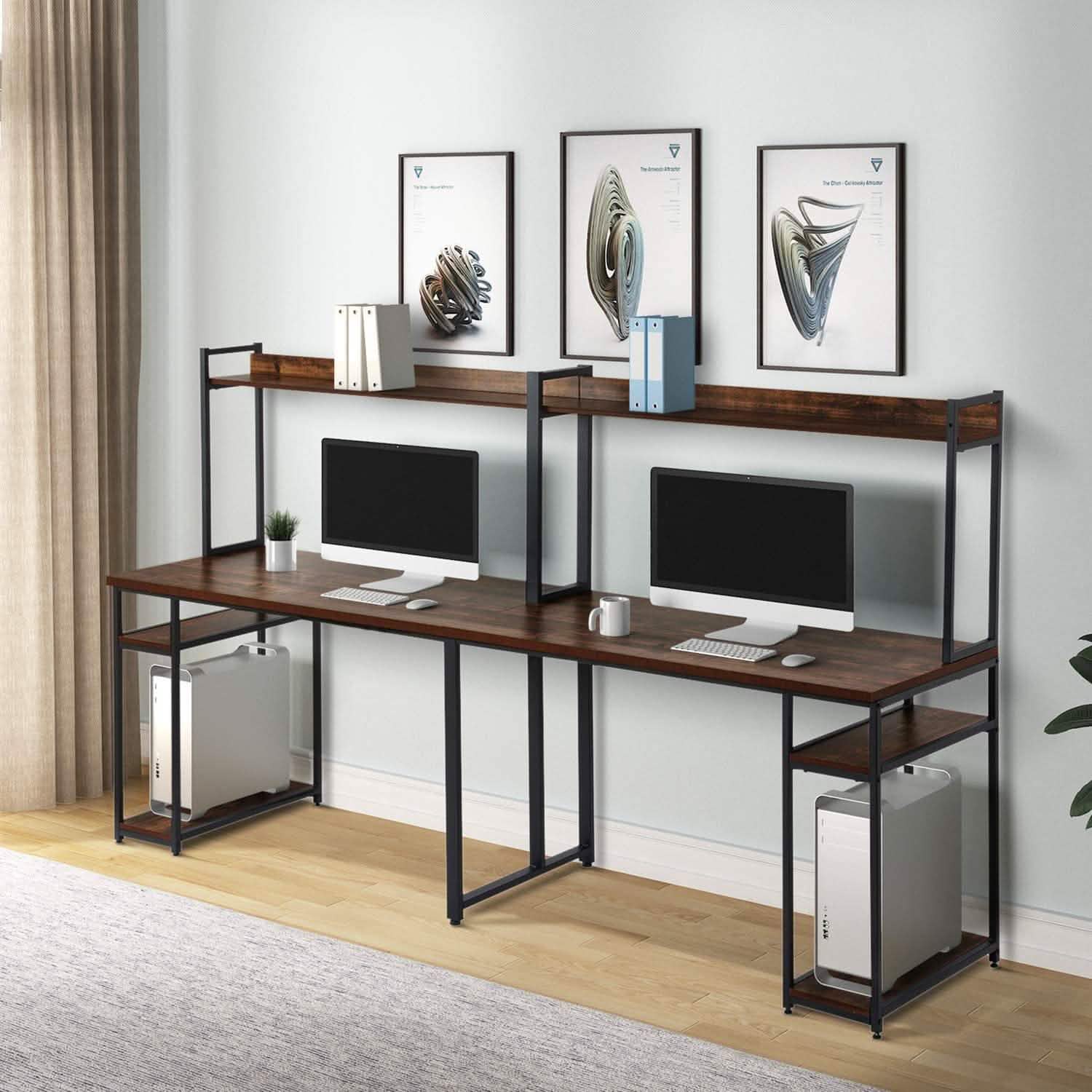 94.6 Inch Modern Two Person Computer Desk