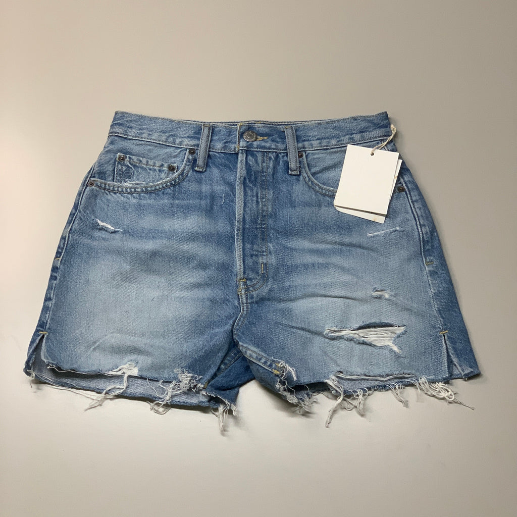 ETICA Fern High Rise Shorts Certified Organic Rip Current Size 28 EW178335