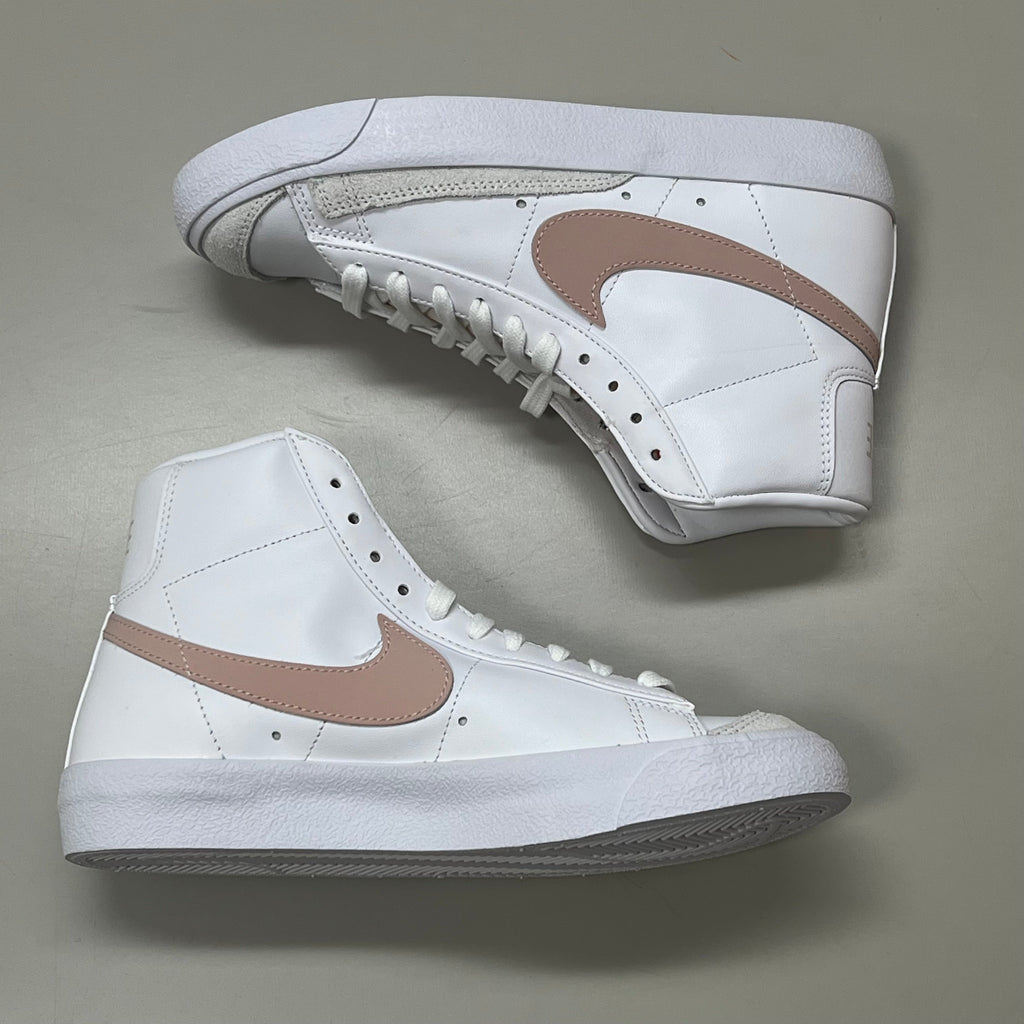 NIKE Blazer Mid '77 Retro Sneakers SZ Womens 12 Mens 10.5 White/Pink CZ1055 118