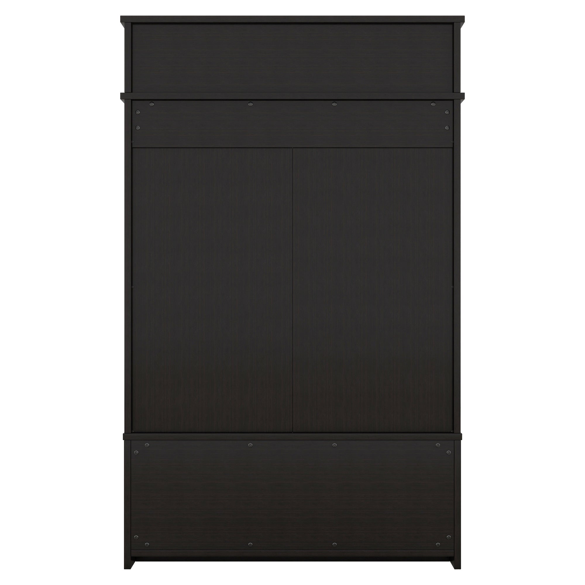 Hall tree with roof rack and storage platform, corridor shoe cabinet with sliding door, clothes hanger with 5 hooks black