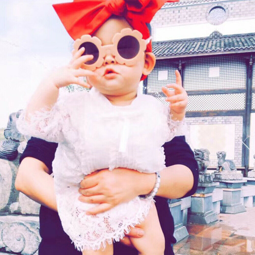 Summer Cute Toys Children Sunflower Sunglasses 6 Colors Frame Sunglasses ANTI-UV Protection Reflective Kids Sunglasses