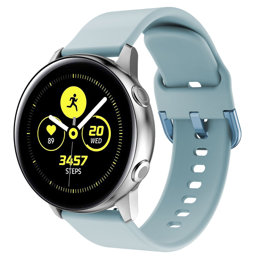 Suitable for Samsung Galaxy Watch Active2 Solid Color Silicone Strap 20/22mm Universal Strap