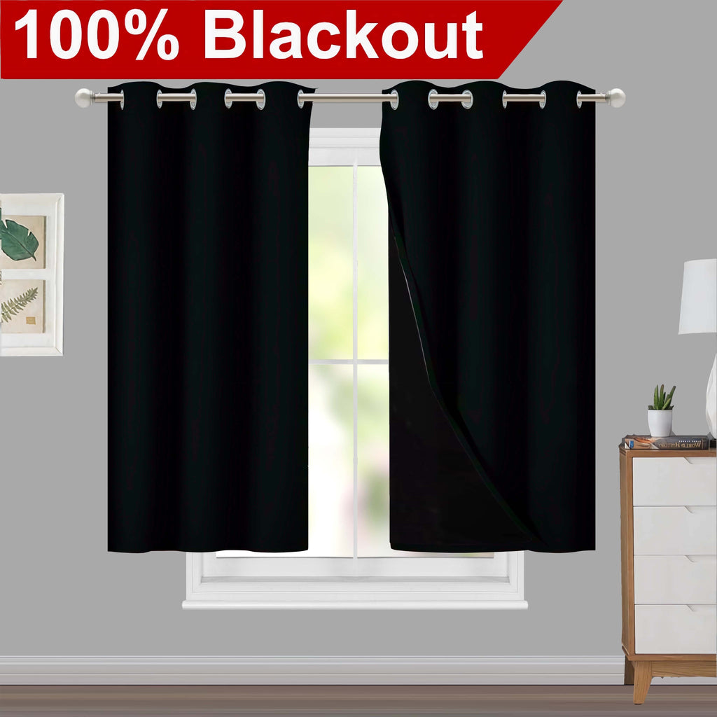 1pc Classic Blackout Curtains with Grommet Thermal Insulated Living Room Bedroom Kitchen Bathroom
