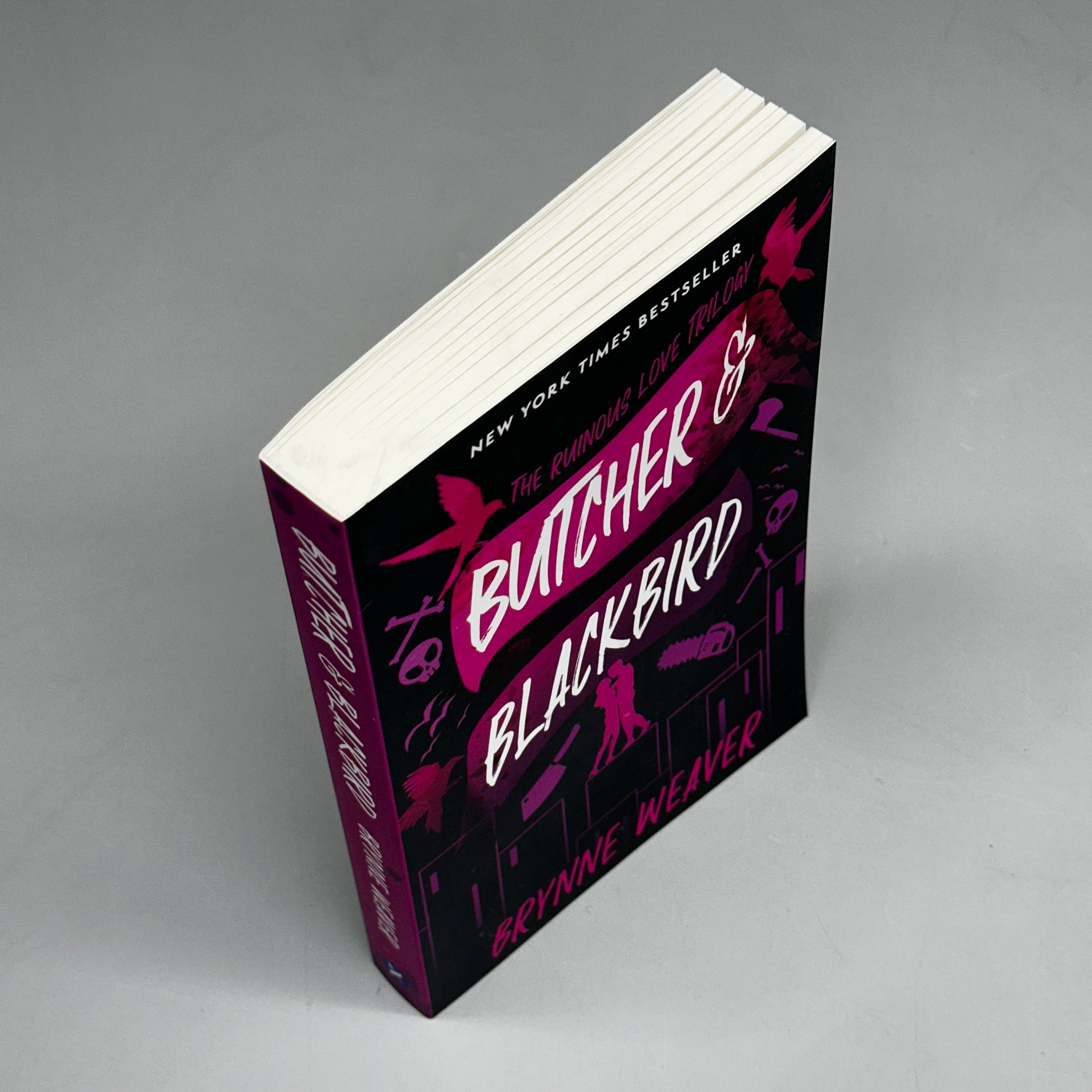 BRYNNE WEAVER Butcher & Blackbird: The Ruinous Love Trilogy 5.5"x8" Black & Purple