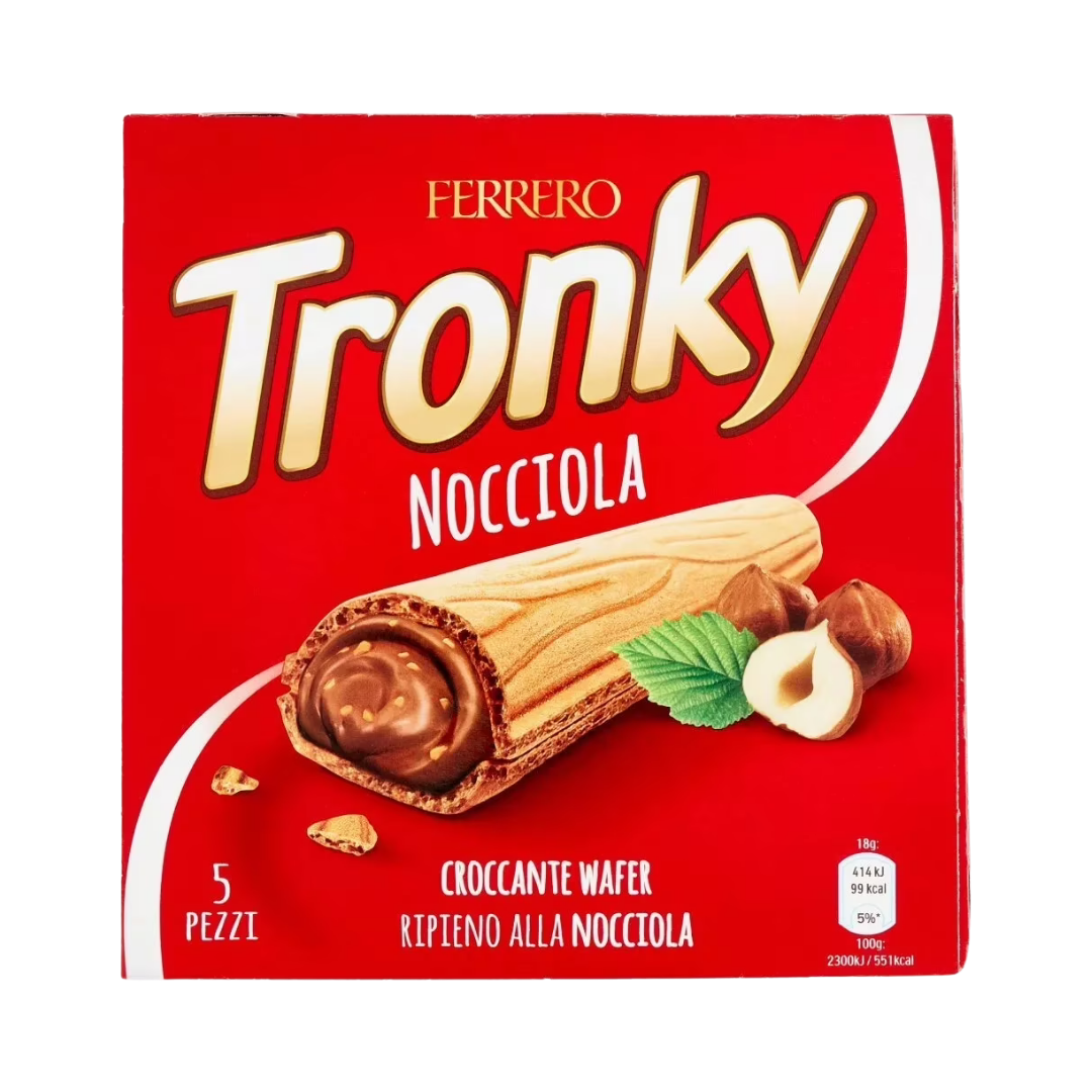 Ferrero Tronky Hazelnut Filled Crunchy Wafer Family Pack (5 count)