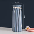 Frosted Glass Vase With Dried Flowers Indoor Table Setting