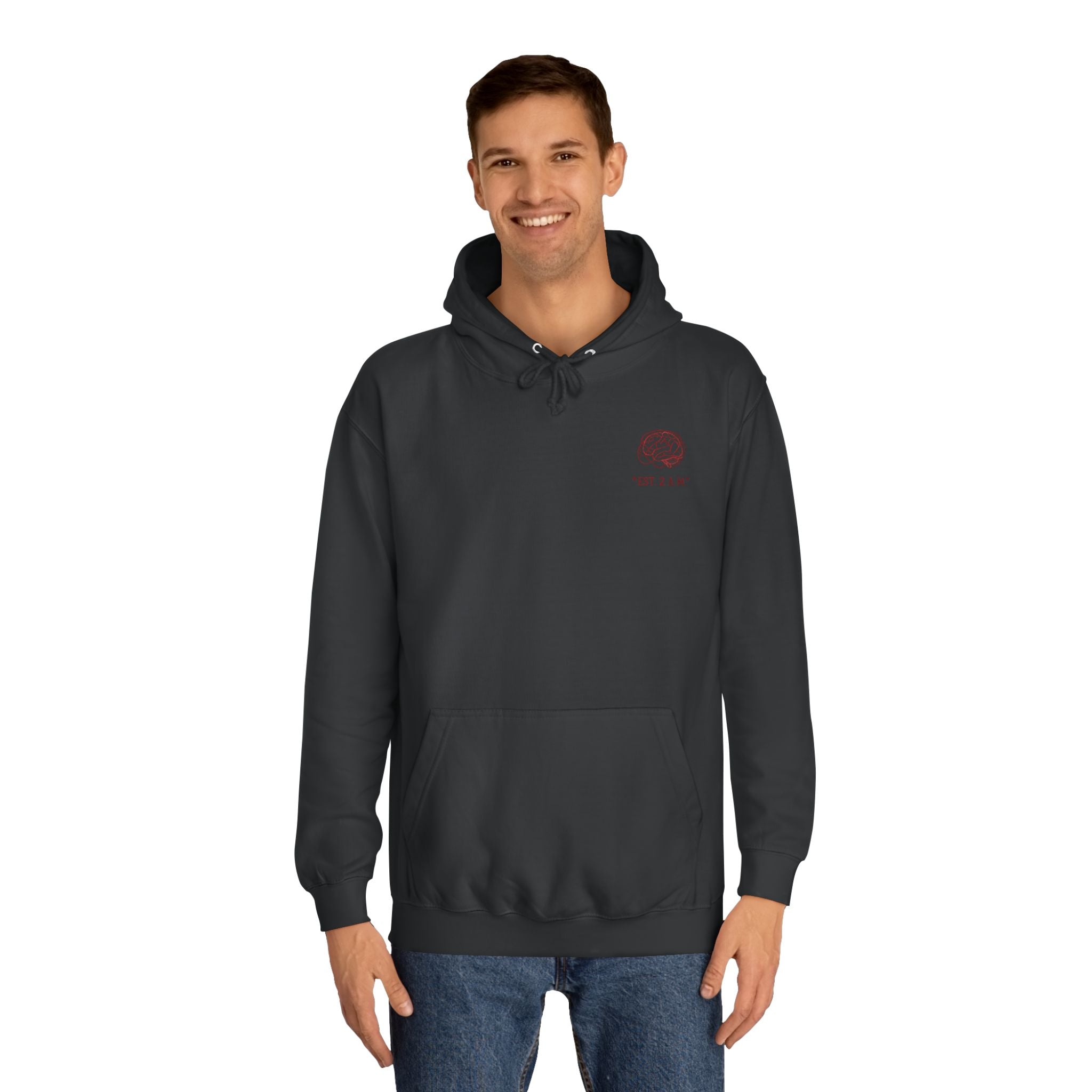 Unisex Overthinking Club Hoodie | Cozy College Gear, Thoughtful Gift for Students, Casual Wear, Relaxed Style, Brainy Humor Apparel
