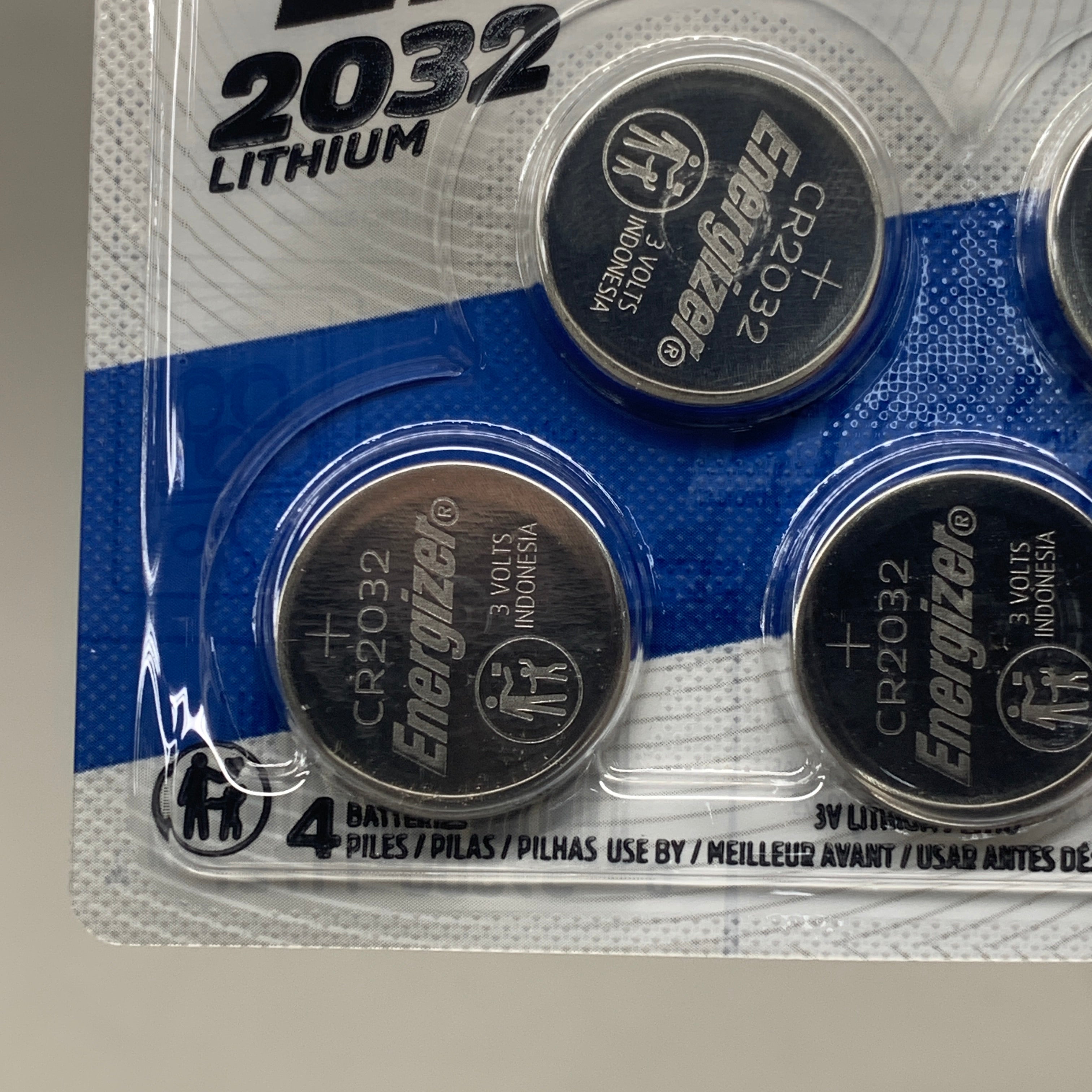 ENERGIZER (2 PACK, 8 Total Batteries) 2032 Lithium Coin Battery for Key FOB 851179