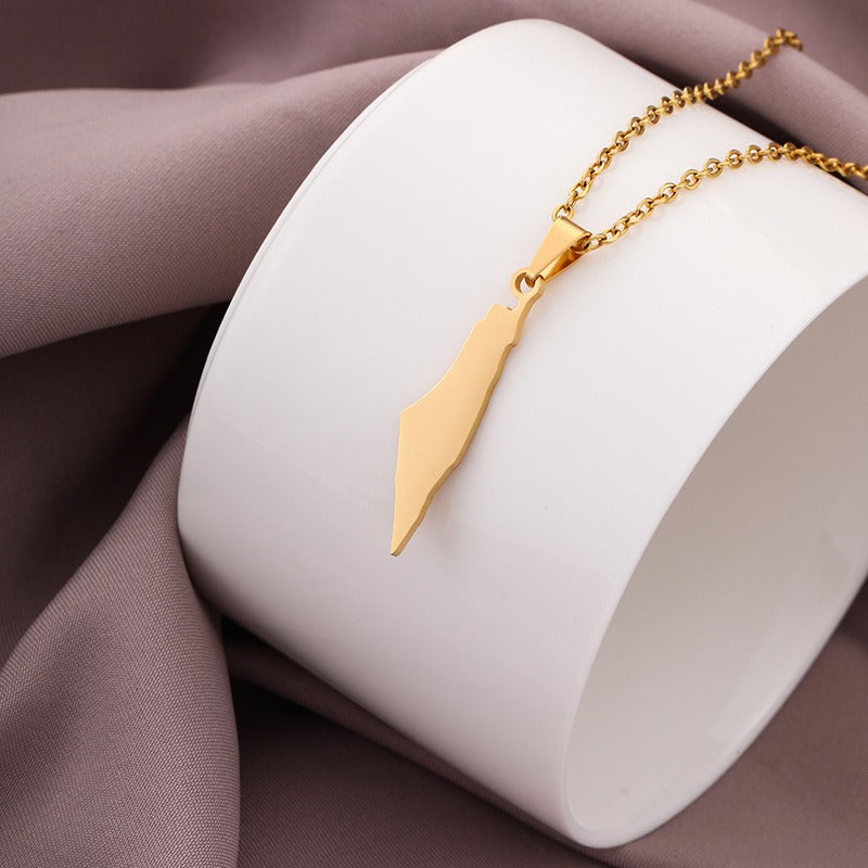 Palestine Pendant Necklace Stainless Steel Fashion Personality Pendant
