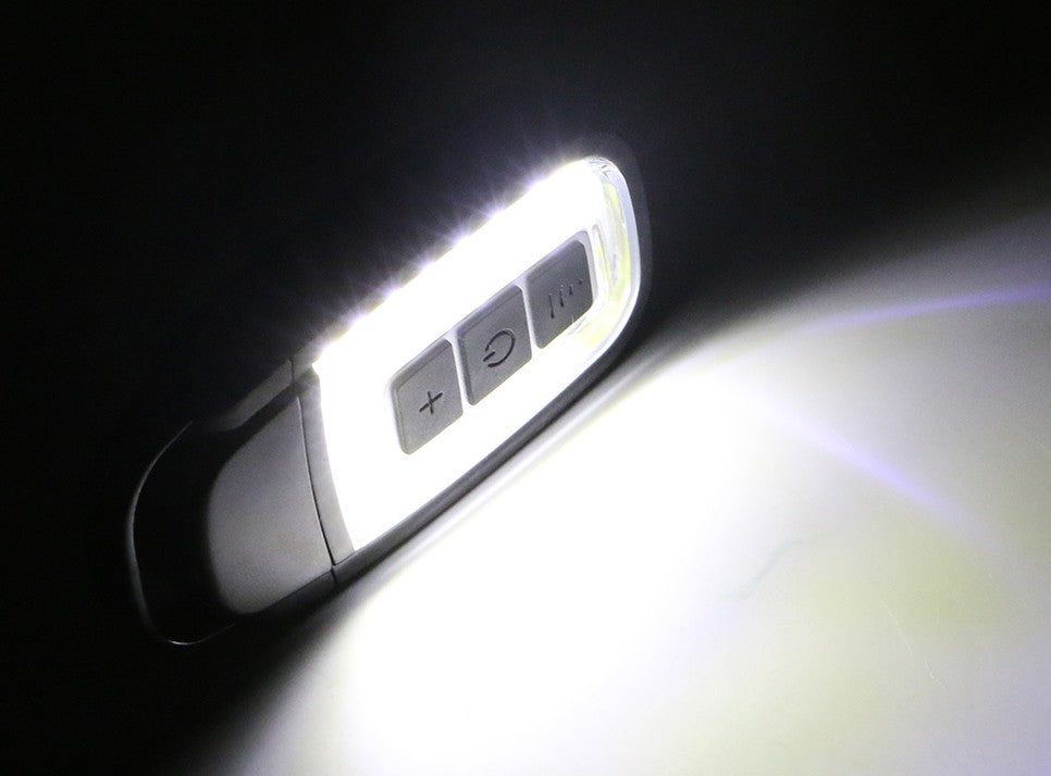 Mini LED Flashlight USB Rechargeable COBTorch 3 Modes Pocket White+Red Lighting