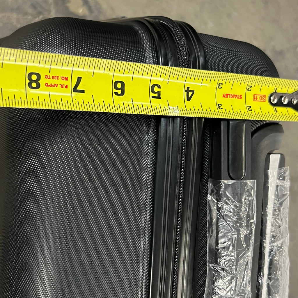 DEJUNO (3 PACK) Light Weight Expandable Spinner Rolling Suitcase Set BLACK 2207DJBF