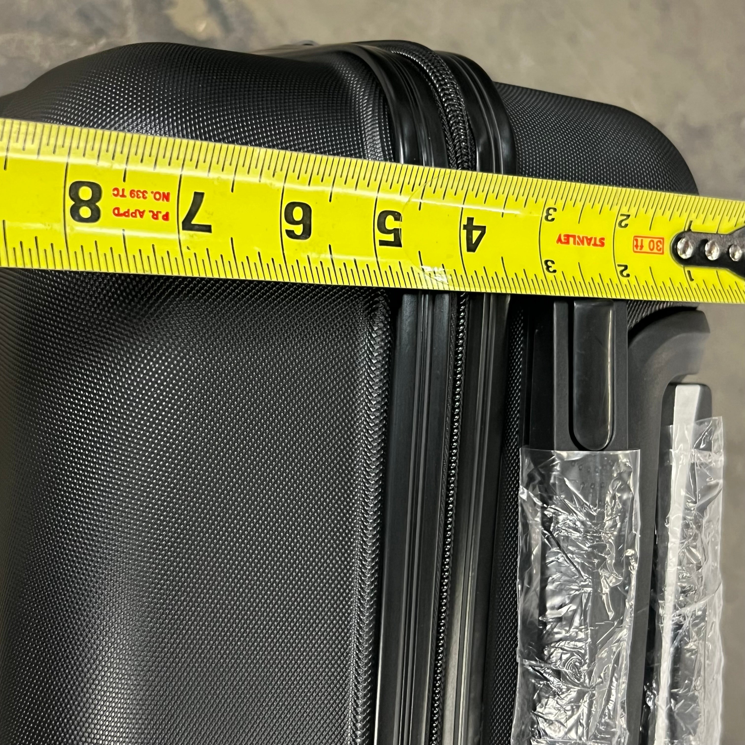 DEJUNO (3 PACK) Light Weight Expandable Spinner Rolling Suitcase Set BLACK 2207DJBF