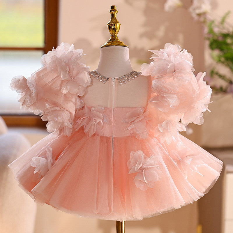 Summer Little Girl Host Dress Piano Performance Tutu