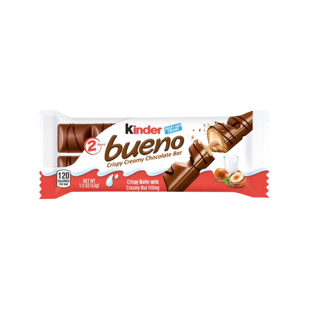 Kinder Bueno Crispy Creamy Hazelnut Milk Chocolate Bar (1.5oz)