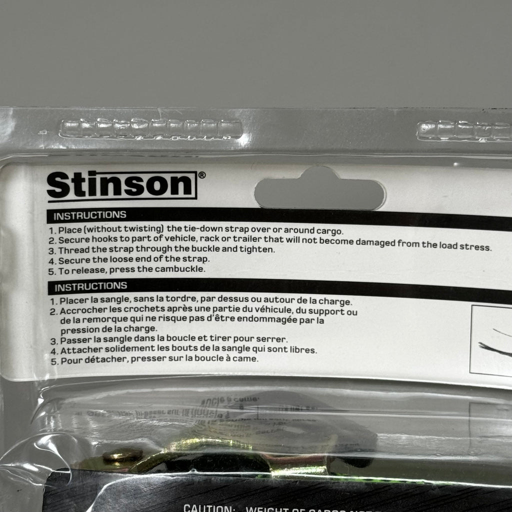 STINSON Universal Tie-Down 900lbs Capacity Weight 1" x 10' Green 406270