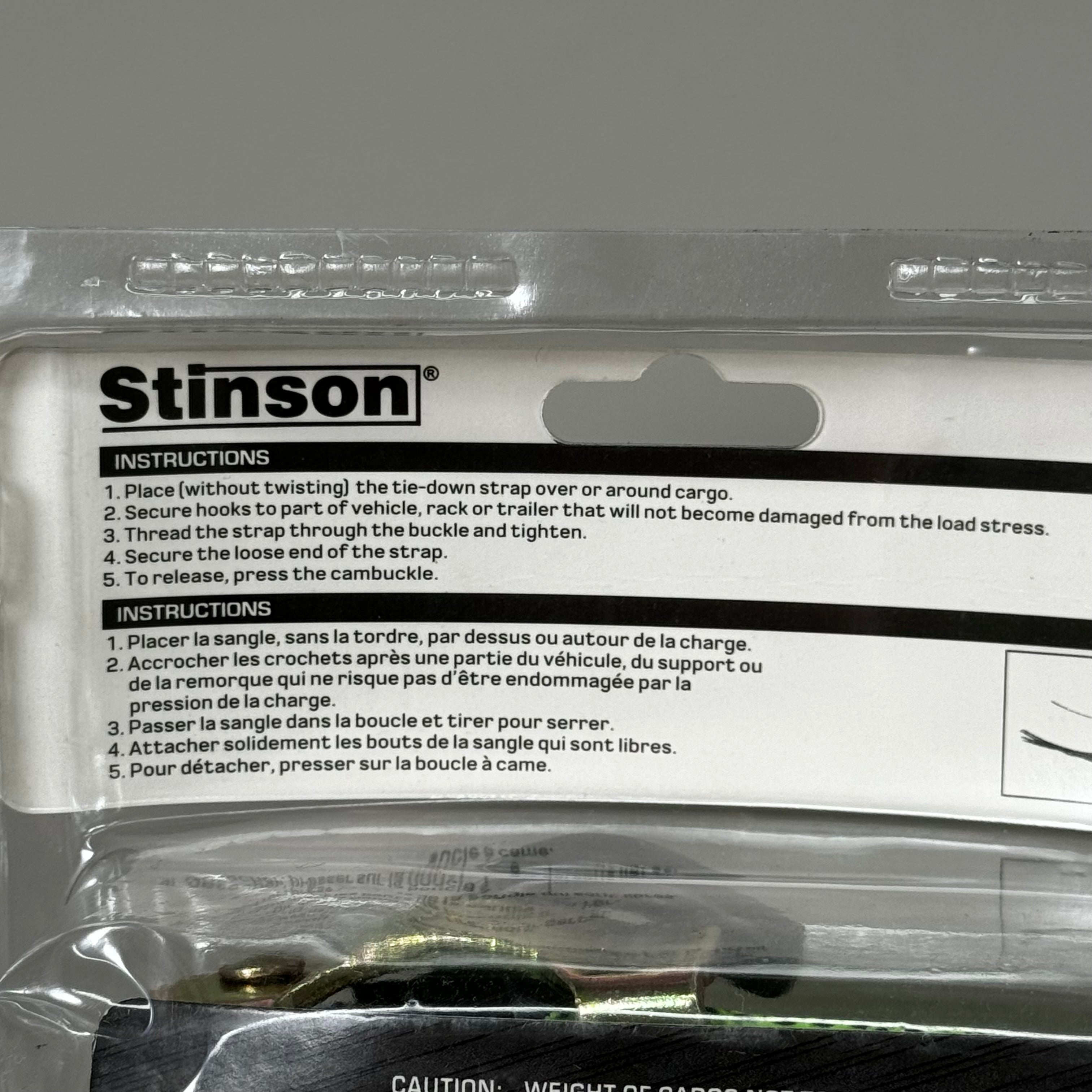 STINSON Universal Tie-Down 900lbs Capacity Weight 1" x 10' Green 406270