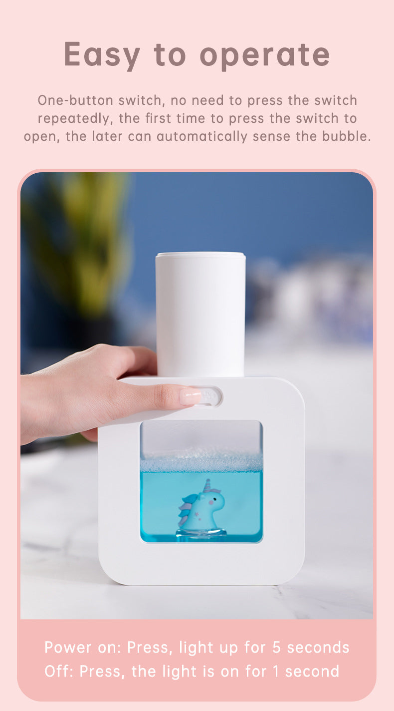 Cute Cat Rechargeable Touchless Automatic Soap Dispenser 400ml Kids foam Soap Dispenser with Night Light