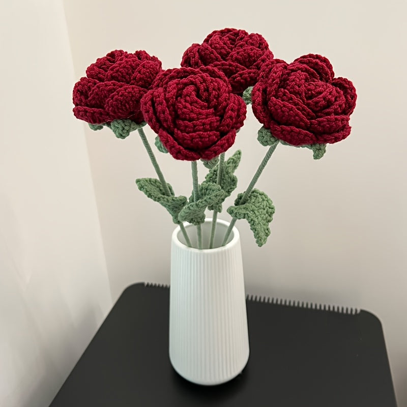 1pc Artificial Flower, Living Room Decoration, Table Rose, Single Bouquet, Wedding Fake Flower, Dried Flower Ornament, High-End Floral Arrangement Decor