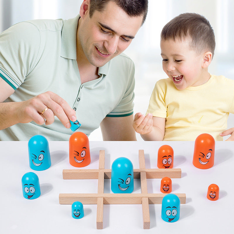 Preschool board game nesting doll face changing cross chess training intelligence parent-child interactive puzzle toy