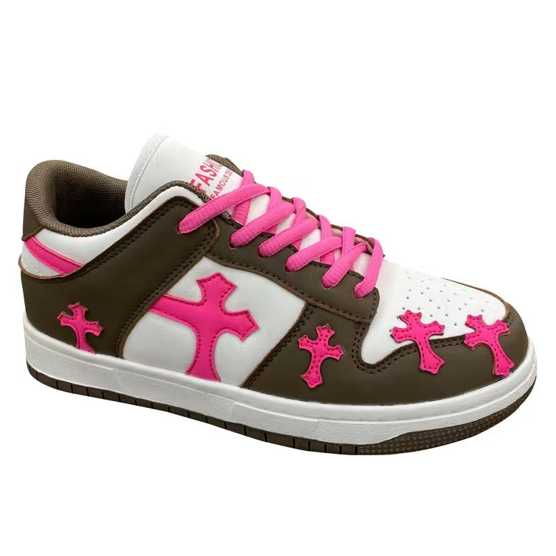 Red Celtic style cross Authentic style Unisex Sports Shoes For Men And Women