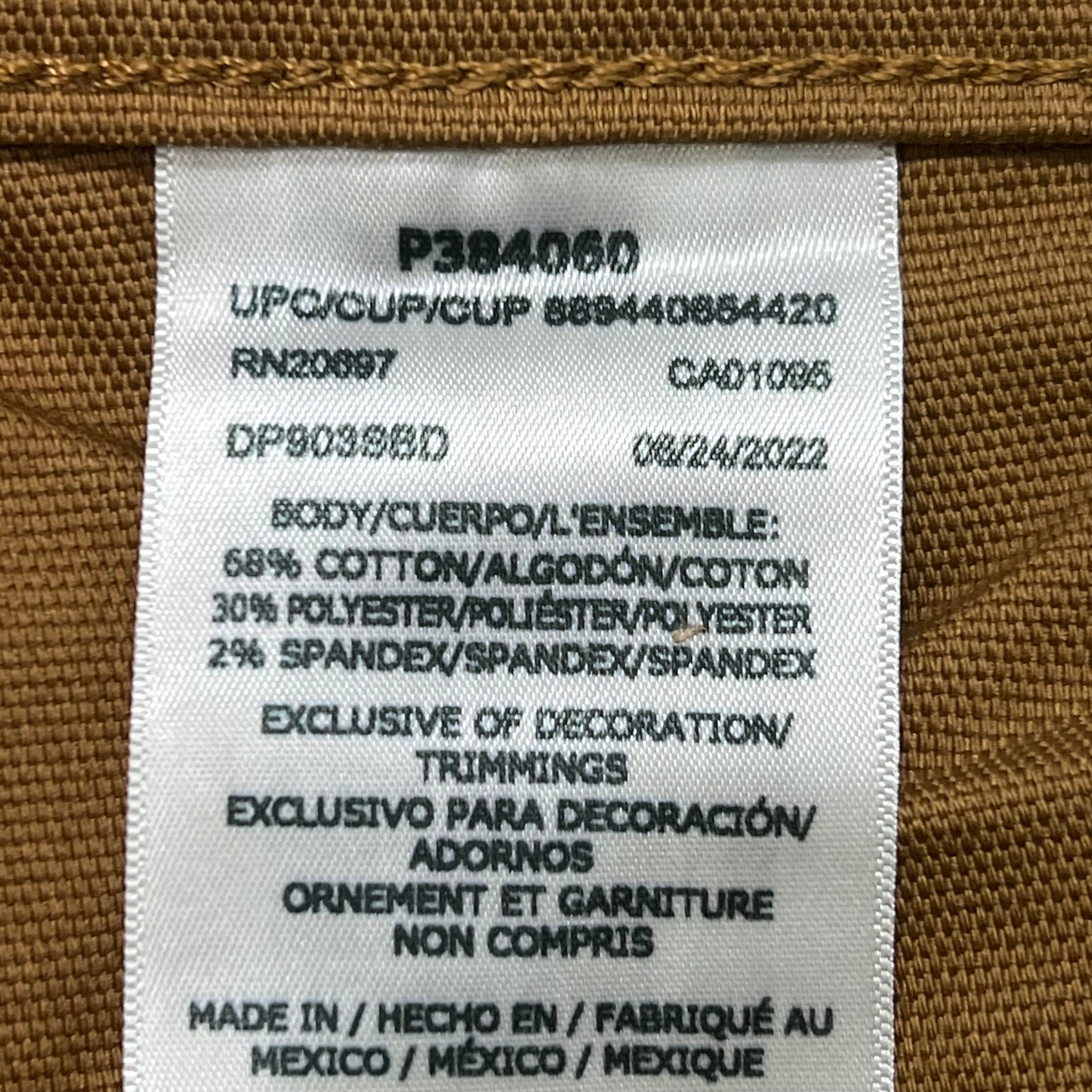 DICKIES Flex Regular Fit Double Knee Pant Men's Sz 42X30 Stonewashed Brown Duck