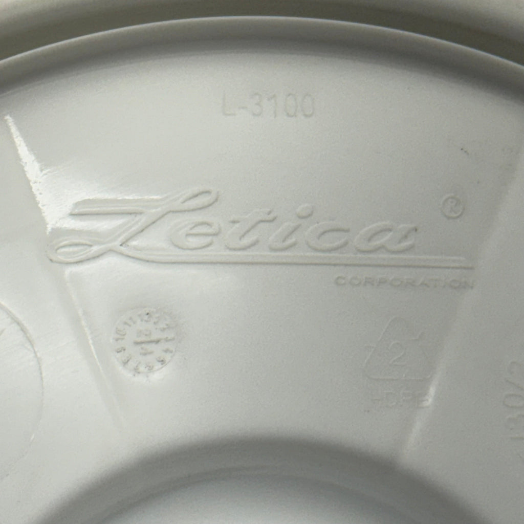 LETICA Tank Bucket Caps (10 Pack) L3100 12”Dx1 1/2”H Plastic White