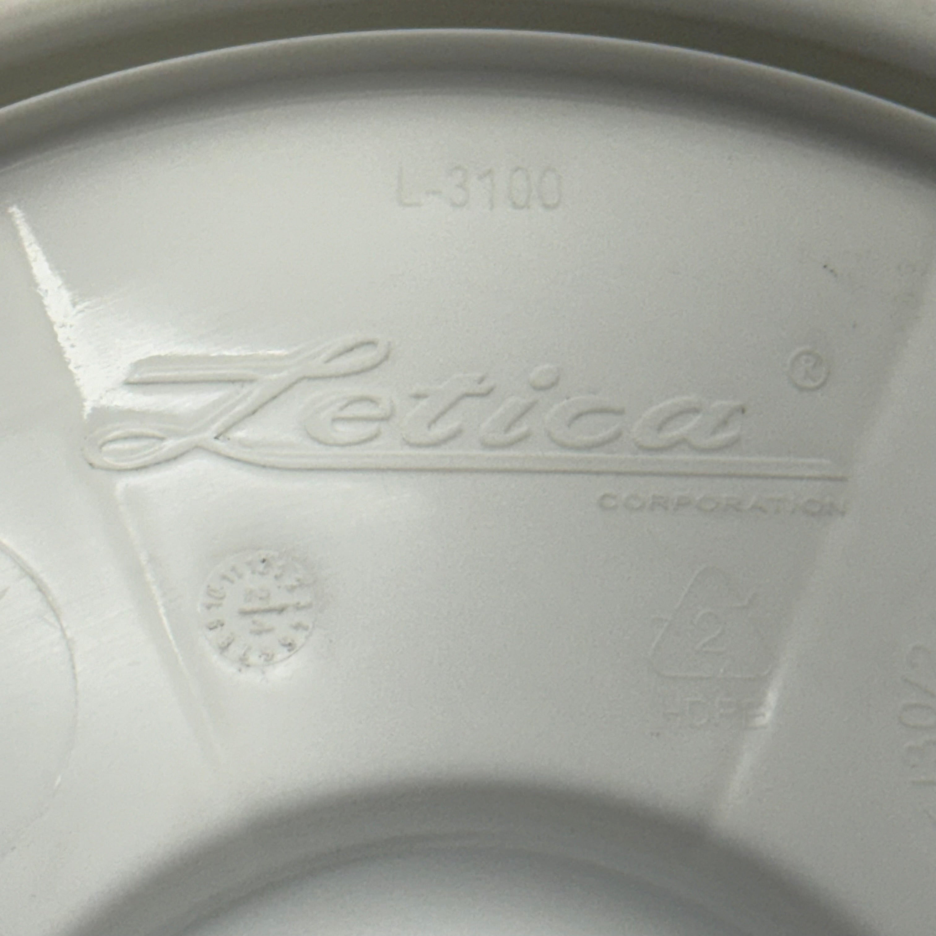LETICA Tank Bucket Caps (10 Pack) L3100 12”Dx1 1/2”H Plastic White