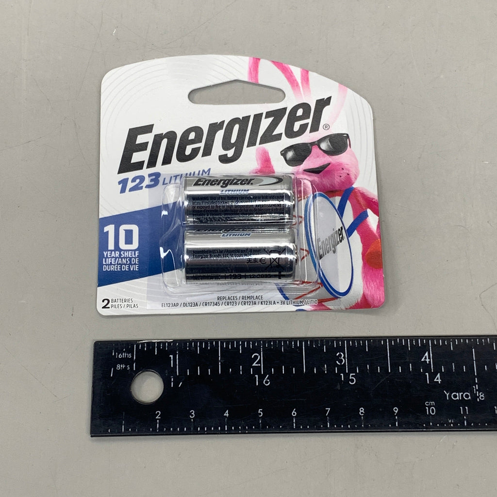 ENERGIZER (2 PACK, 4 Total Batteries) Lithium 123 3 V 1.5 mAh Camera Battery EL123APB2