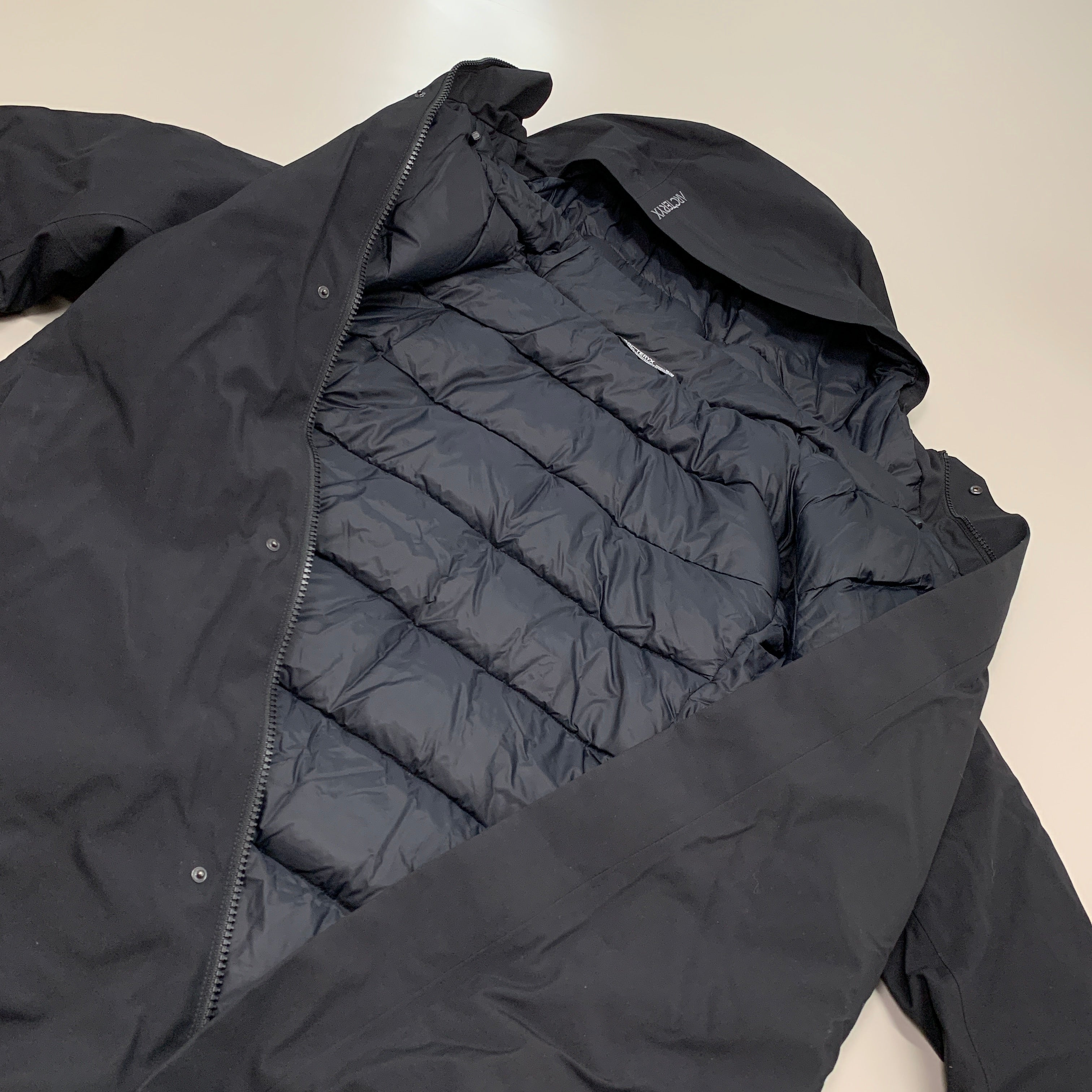 ARC’TERYX Goose Down GORE-TEX Long Patera Parka Coat Women's Sz L Black 29652