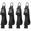 Portable Black Nylon Anti-Theft Luggage Strap, Bag Clip for Multi-Tool, Camping & Hiking