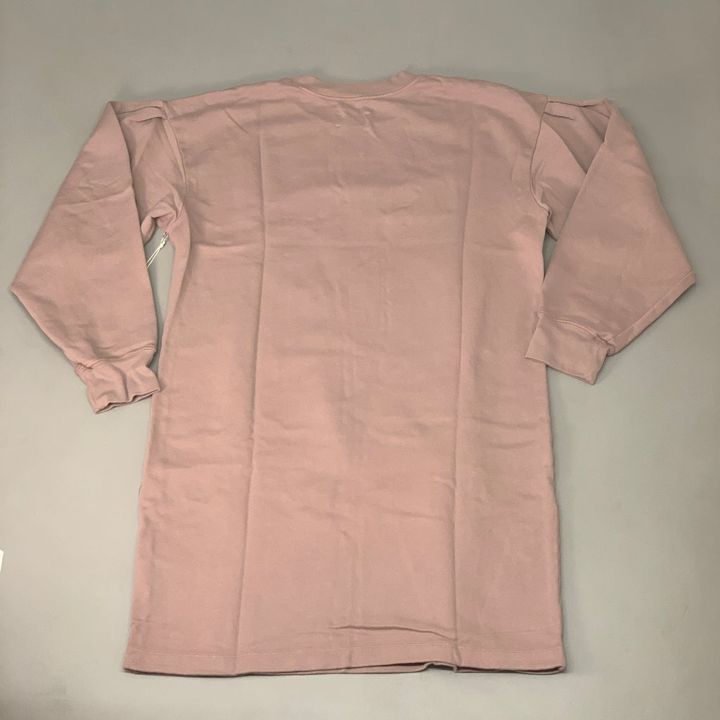 ETICA Viola Sweatshirt Dress Pleated Drop Shoulder Wood Rose Size Large EW174415