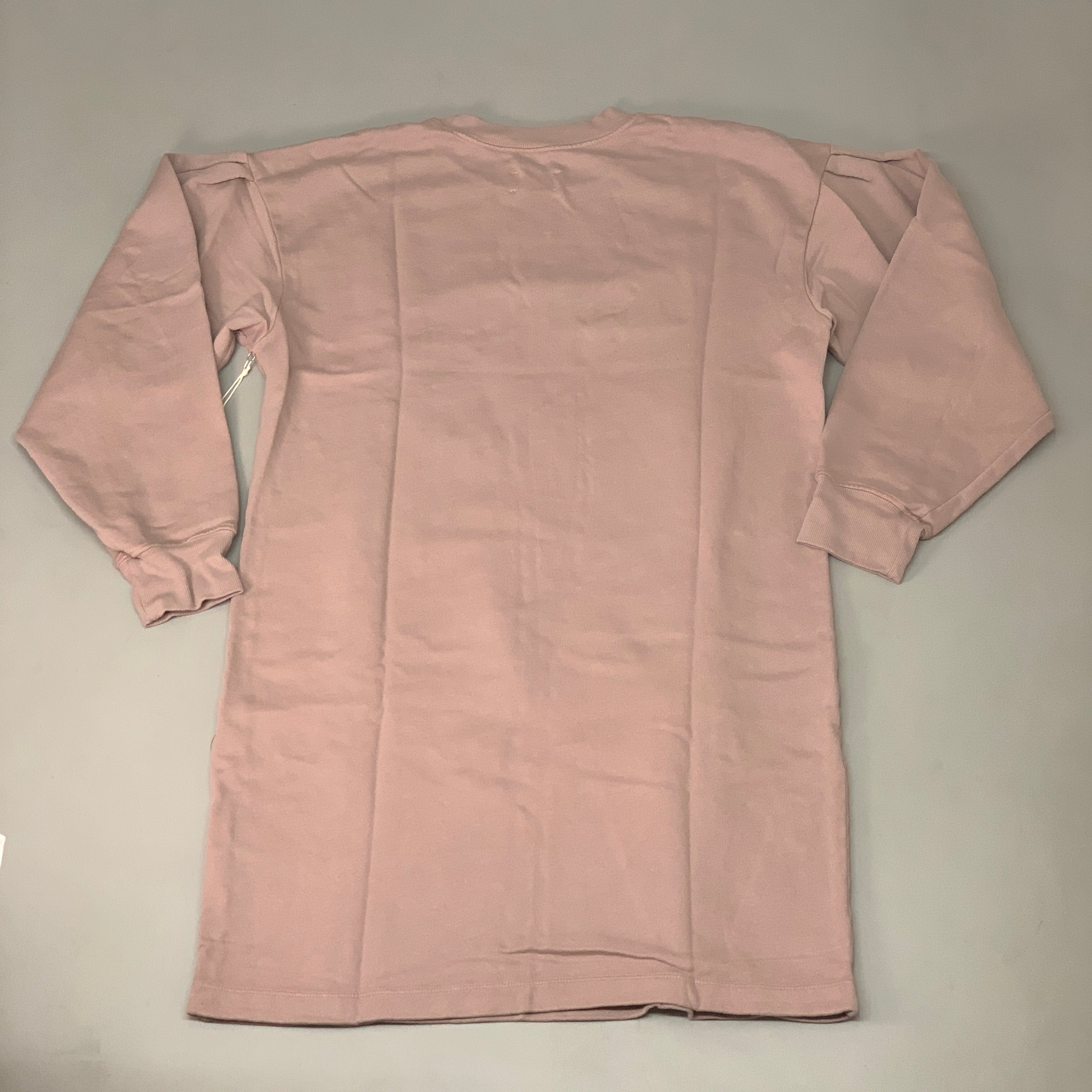 ETICA Viola Sweatshirt Dress Pleated Drop Shoulder Wood Rose Size Large EW174415