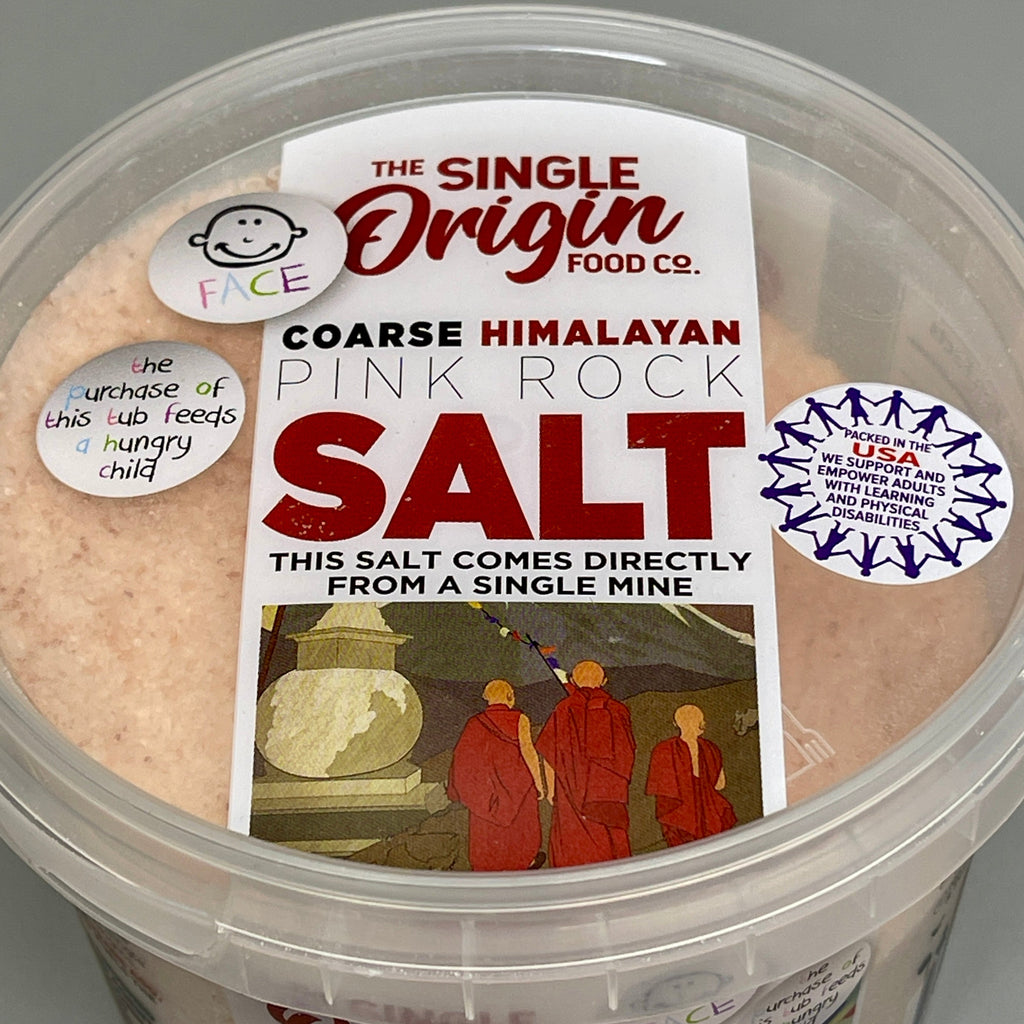 THE SINGLE ORIGIN FOOD CO (6 PACK) Pink Himalayan Salt Tub (course) 20 oz/each BB 11/26