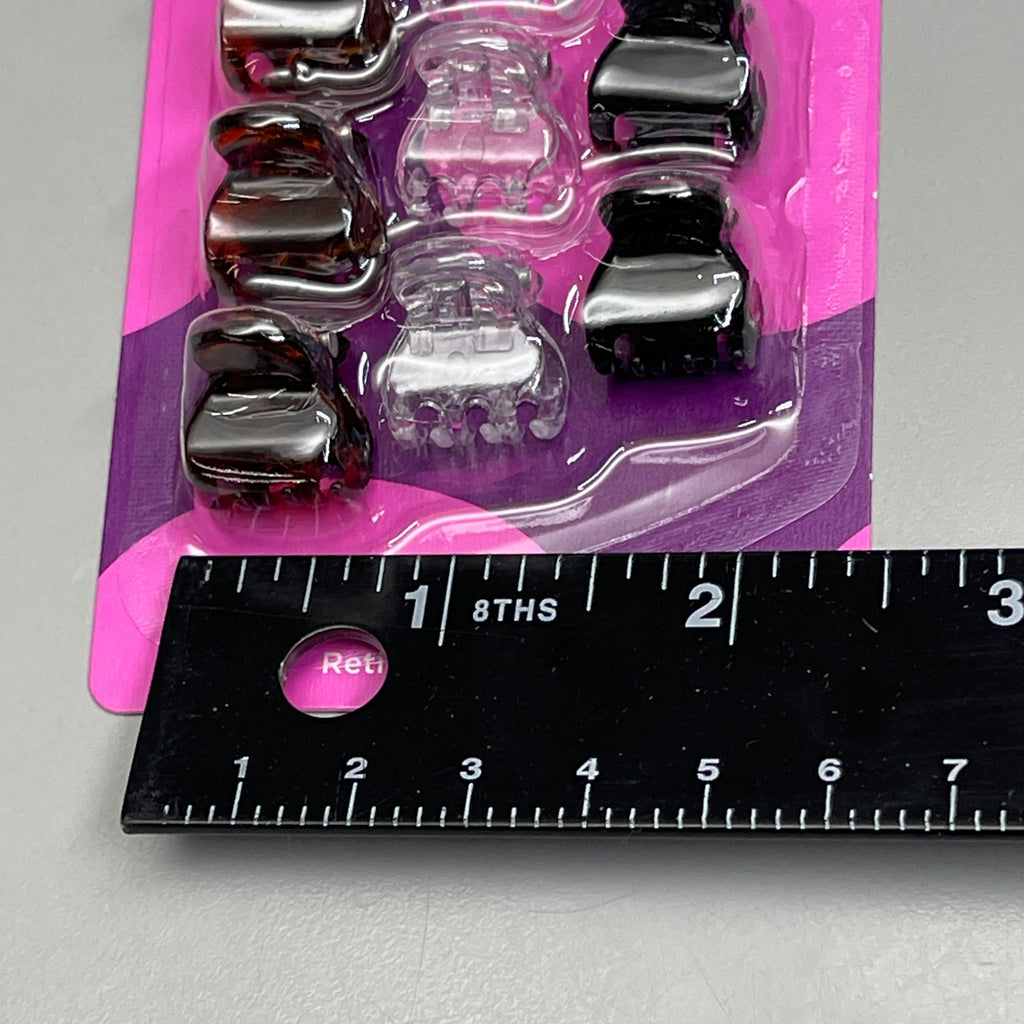 GOODY 3 Sets of 15! Mini Claw Hair Clips 45 CT Black/Brown/Clear 3000136 (New)
