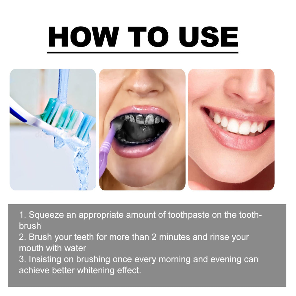Bamboo Charcoal Whitening Toothpaste Dazzling Teeth Strong Enamel Easy Stain Removal Fresh Breath Bamboo Charcoal Toothpaste
