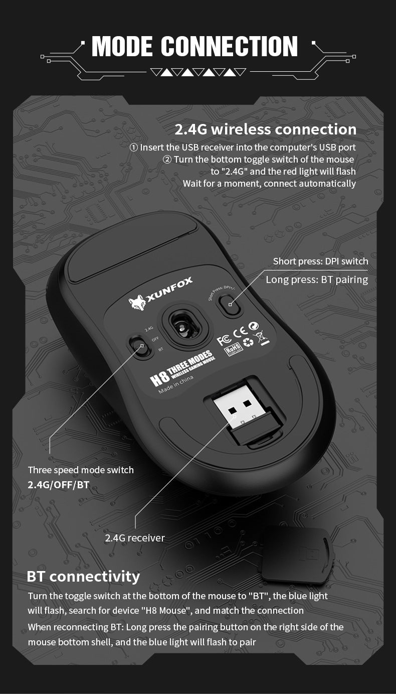 mouse lightweight E-sports game the third mock examination Bluetooth wireless mouse notebook mouse