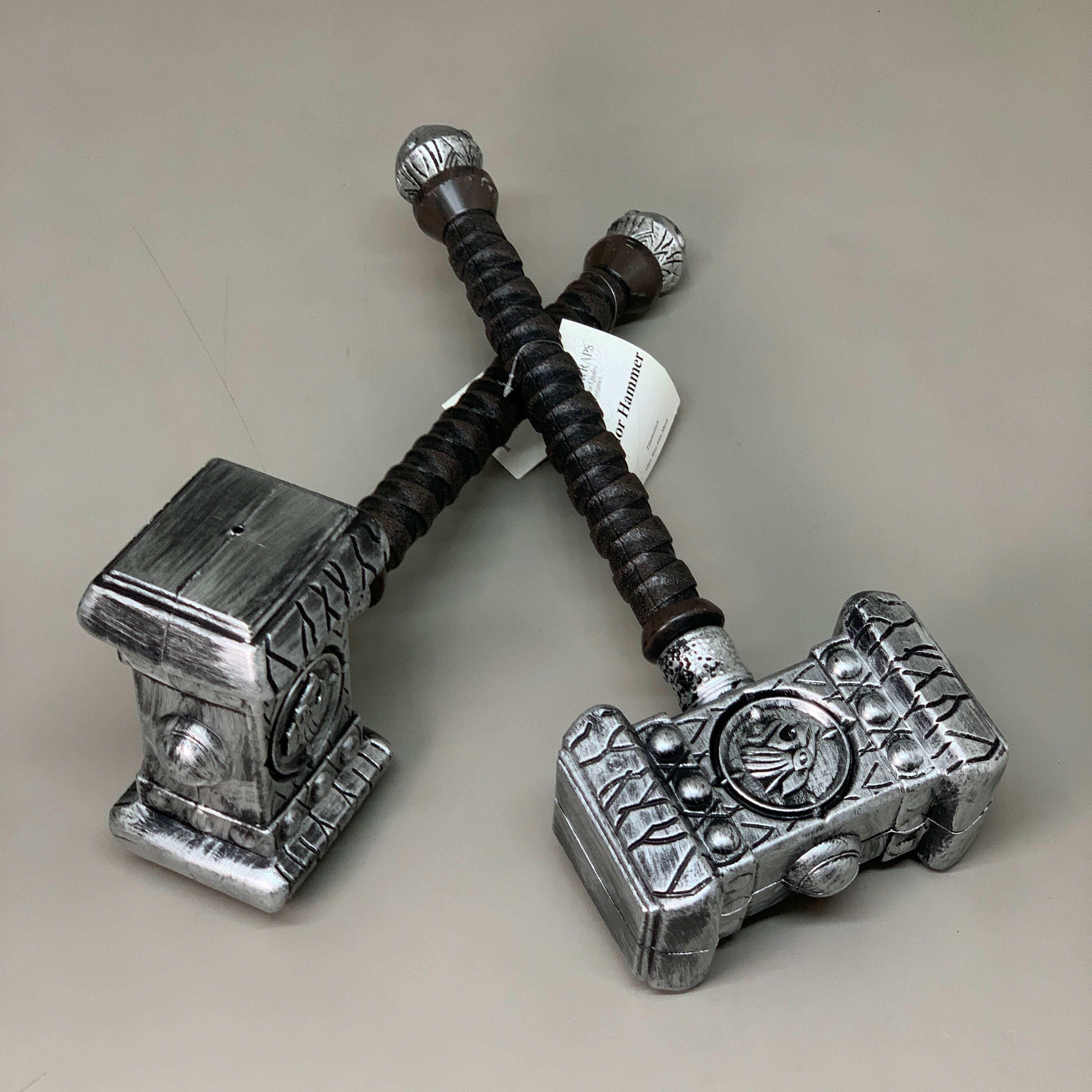 UNDERWRAPS (2 PACK) Norse God Thor Hammer Vikings Prop 21" in Length 30022