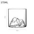 Mountain viewing cup China-Chic style glass transparent household tea cup hot water resistant cup creative Fuji Mountain Tibetan Cup