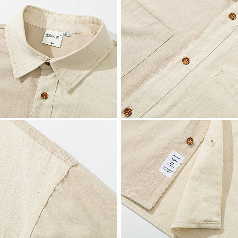 Color blocking short sleeves