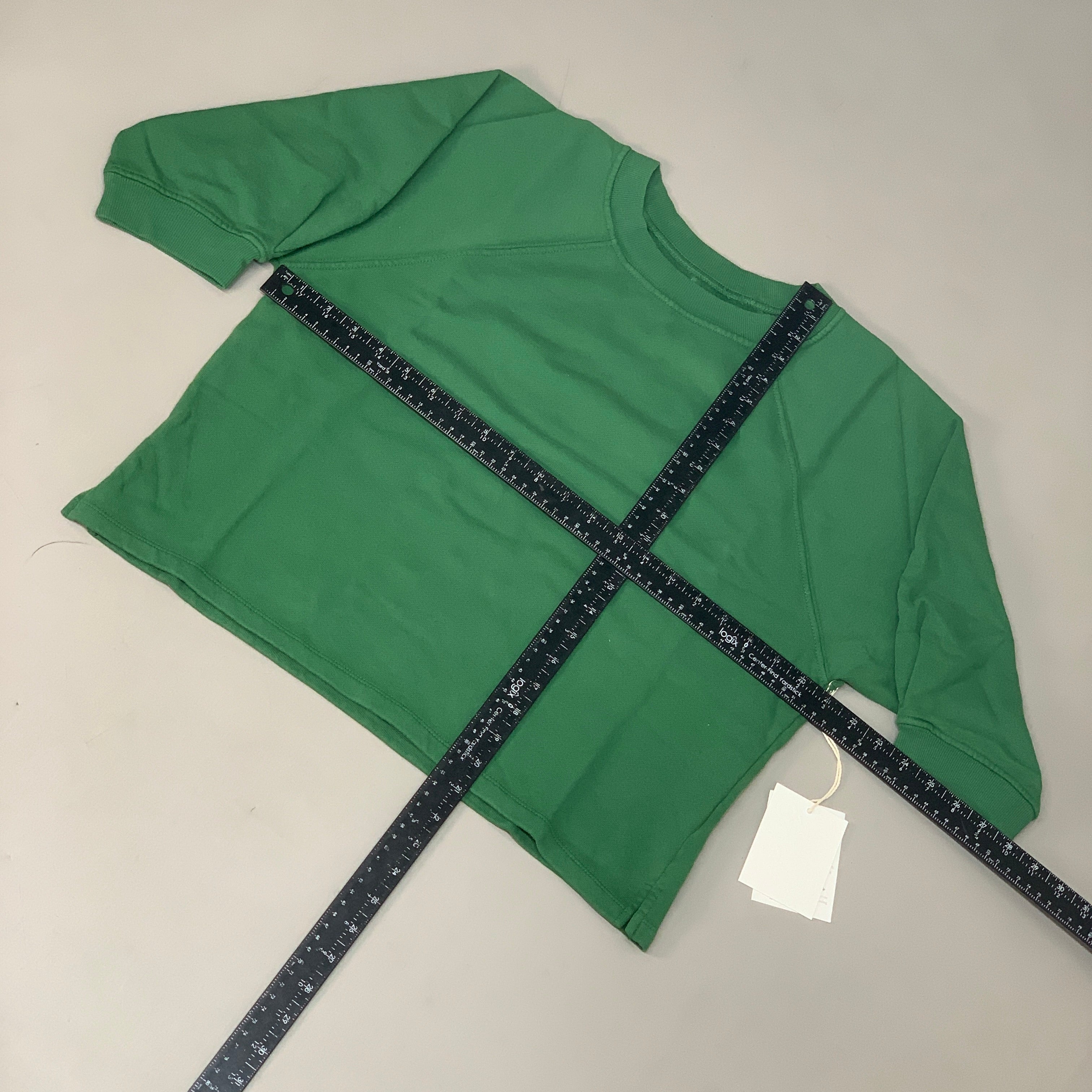 ETICA Fleur Raglan Sweat Top W/ Pintuck Sleeve Juniper Size Medium EW174412