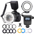 MAMEN 48 Macro LED Ring Flash Light With 8 Adapter Ring For Nikon Canon Pentax Olympus Panasonic Camera DSLR Ring Flash Kit