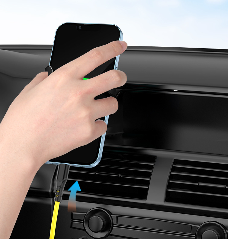 Spring car PD data cable 60w 2-in-1 elbow telescopic fast charging cable suitable for Ideal Wenjie Tesla