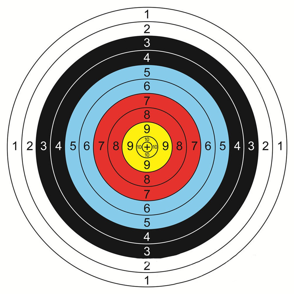 New 30pcs 40*40 cm Archery Shooting Target Paper Bow Hunting Archery Kit Standard Full Ring Single Spot Shooting Training Paper