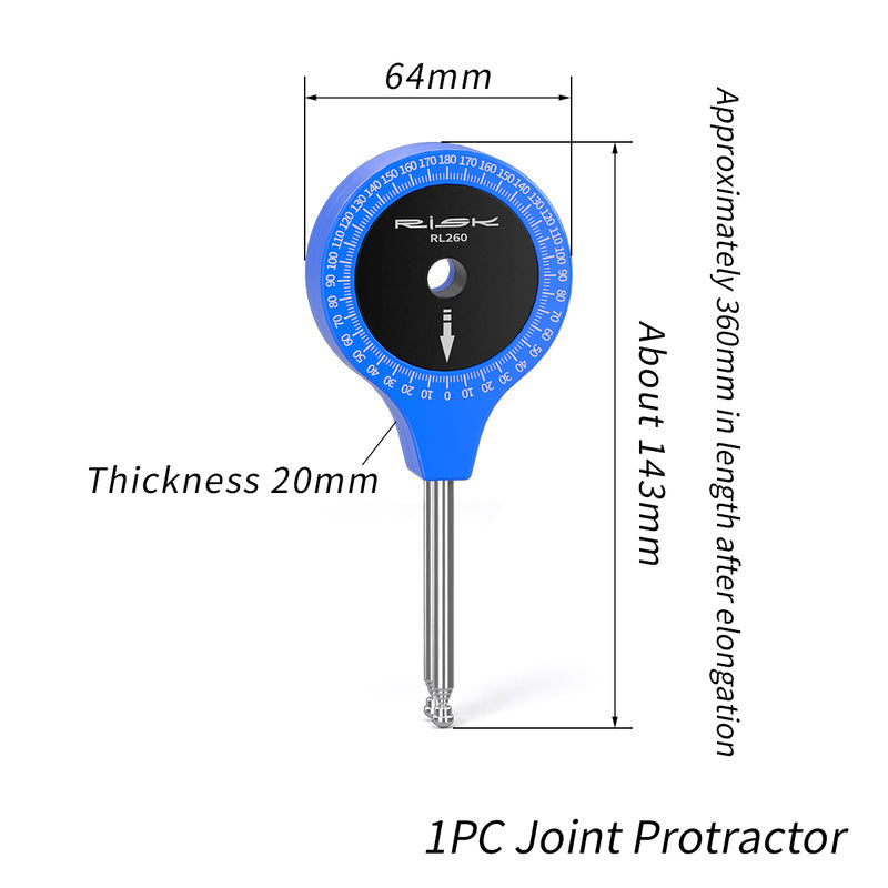 RISK Road Bicycle Airship - Fitting Knee Joint Angle Measuring Protractor for Bike Riding Posture