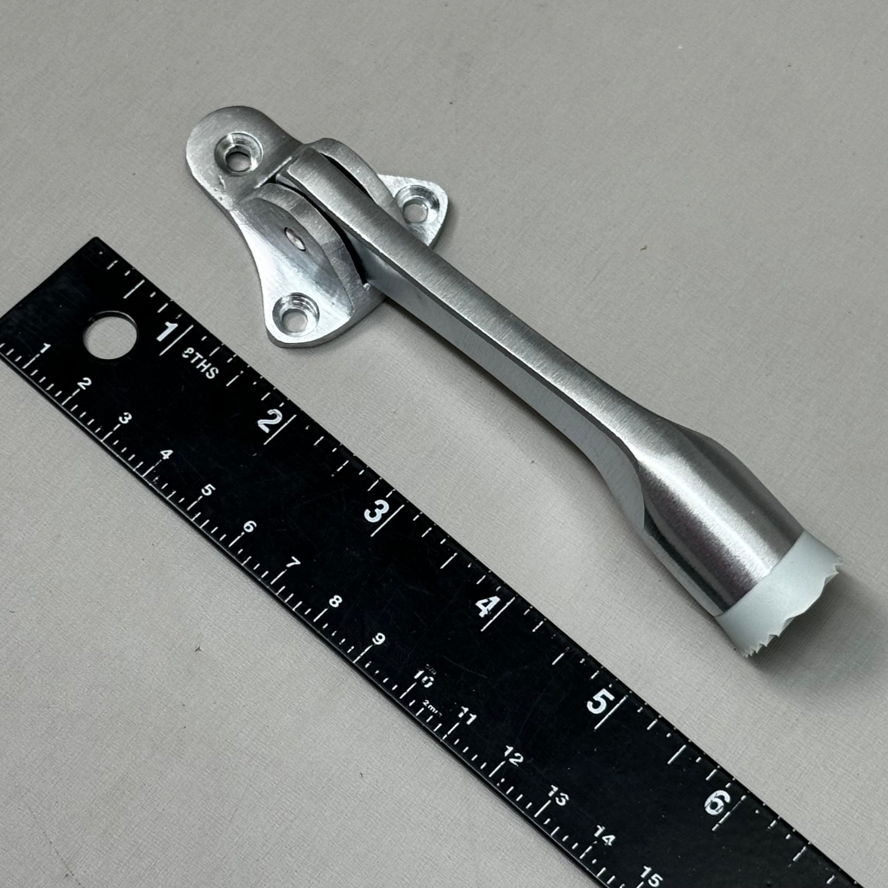 GRAINER (5 PACK) Brass Lever Door Holder 4" Projection Plastic tip Satin Chrome 5U618