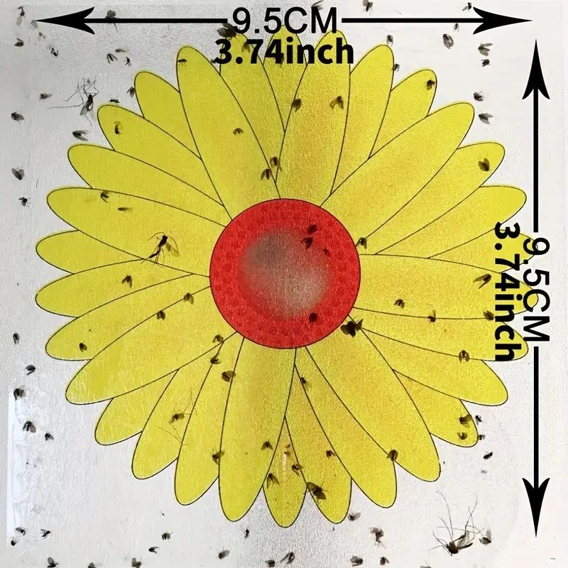 Window Fruit Fly Traps with Strong Stickiness Indoor use Sunflower Window Fly Stickers